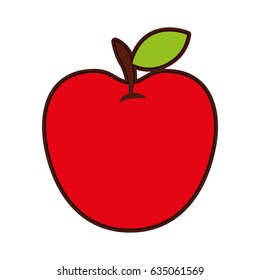 apple fresh fruit icon