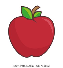 apple fresh fruit icon