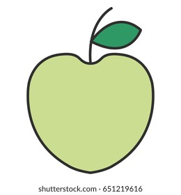 apple fresh fruit icon