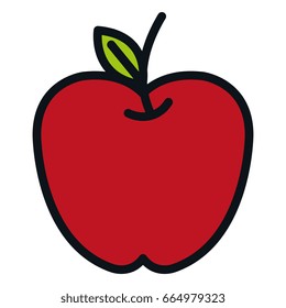 apple fresh fruit icon
