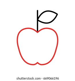 apple fresh fruit icon