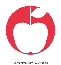 apple fresh fruit icon