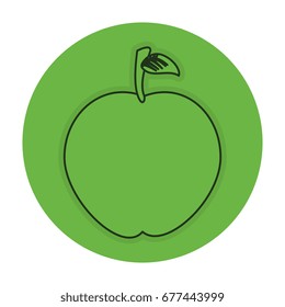 apple fresh fruit icon