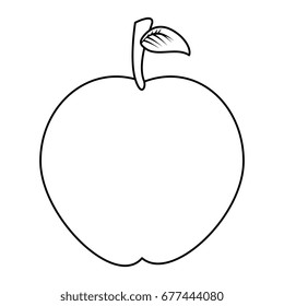apple fresh fruit icon