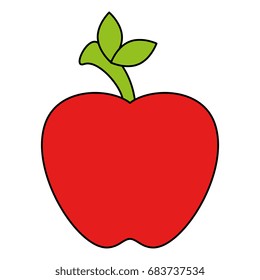 apple fresh fruit icon
