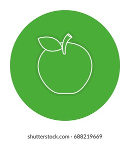 apple fresh fruit icon