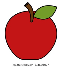 apple fresh fruit icon