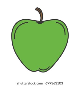 apple fresh fruit icon