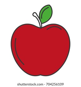 apple fresh fruit icon