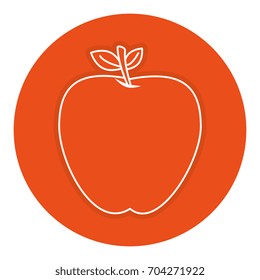 apple fresh fruit icon