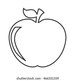 apple fresh fruit icon graphic isolated vector
