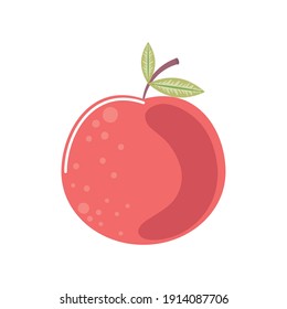 apple fresh fruit icon isolated style vector illustration