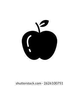 apple, fresh fruit icon vector