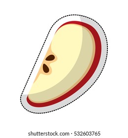 apple fresh fruit icon vector illustration design