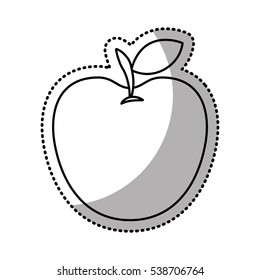 apple fresh fruit icon vector illustration design