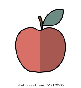 apple fresh fruit icon vector illustration design