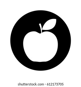 apple fresh fruit icon vector illustration design
