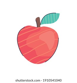diseño gráfico vectorial de icono aislado de fruta fresca de manzana