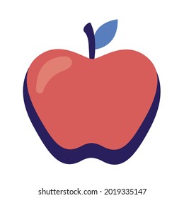 icono aislado de fruta fresca de manzana