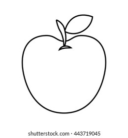 apple fresh fruit isolated icon design