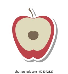 apple fresh fruit isolated icon vector illustration design
