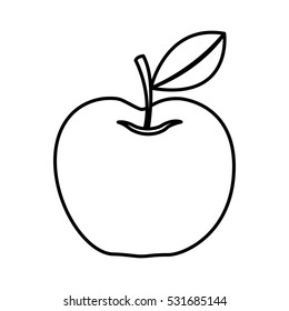 apple fresh fruit isolated icon vector illustration design