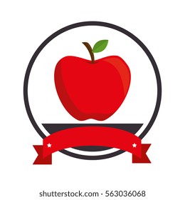 apple fresh fruit isolated icon