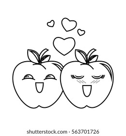 apple fresh fruit isolated icon