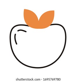 apple fresh fruit line and fill style icon vector illustration design