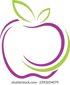 apple fruit abstract vector logo