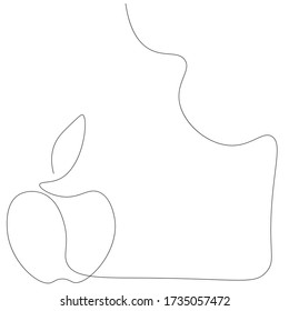 Apple fruit background, vector illustration