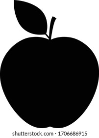 Apple fruit black color with leaf.