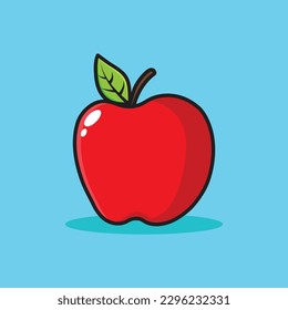 apple fruit cartoon illustration vector