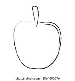 Apple fruit cartoon sketch
