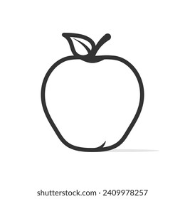 Apple Fruit Cartoon Vector Icon Illustration.Apple Diet Vector Icon Illustration. Apple Fruit Menu of Diet. Flat Cartoon Style