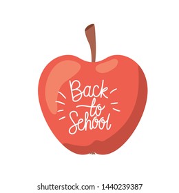 apple fruit of color red isolated icon
