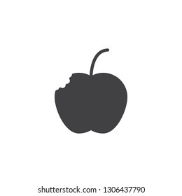 Apple fruit compost vector icon. filled flat sign for mobile concept and web design. Organic food trash apple simple solid icon. Symbol, logo illustration. Pixel perfect vector graphics