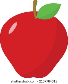 Apple Fruit Cute Flat Illustration