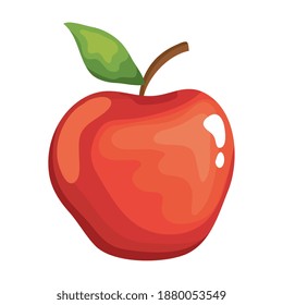 Apple fruit design of healthy organic food theme Vector illustration