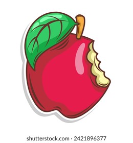 Apfelfruchtdoodle, handgezeichnet, Vektorgrafik
