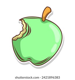 Apple fruit  doodle hand draw  vector illustration