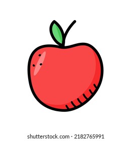 Apfelfruchtdoodle, Vektorgrafik eines Lebensmittelprodukts
