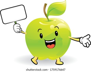 Apple fruit face expression vector design