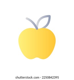 Apple fruit flat gradient color ui icon. Organic products selling. Local farmers market. E commerce. Simple filled pictogram. GUI, UX design for mobile application. Vector isolated RGB illustration