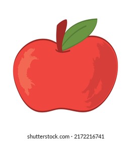apple fruit flat icon isolated