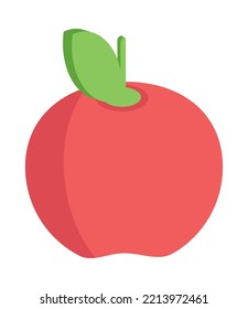 icono plano de fruta de manzana aislado