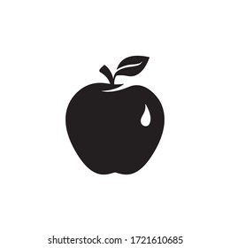 Apple fruit in flat Icon. Vector graphic illustration suitable for website design, logo, app, template, and ui. Editable vector EPS 10.