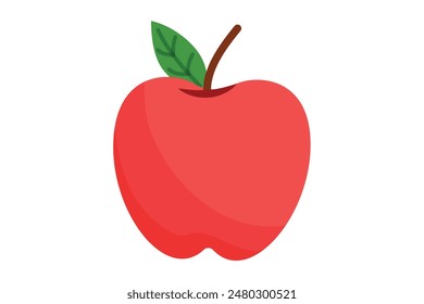 Diseño de pegatina plana de manzana