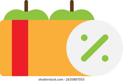 Apple Fruit Food Icon Vector Flat ILlustration