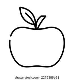 apple fruit food line icon isolated